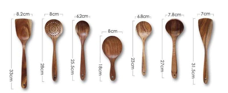 Set D'ustensiles En Bois Teck