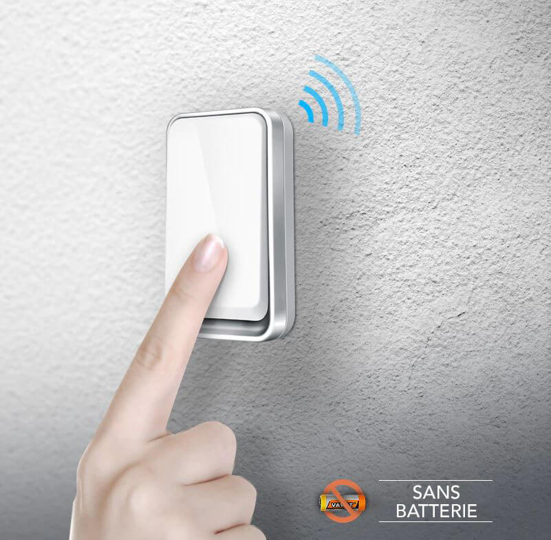 Sonnette sans fil sans batterie imperméable