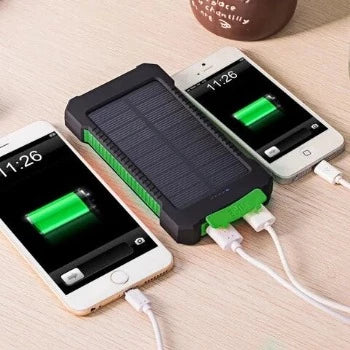 Chargeur de Batterie Solaire 20000mAh – Double USB Étanche Antichoc et Lumière LED
