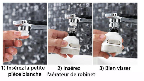 Aérateur de Robinet Orientation 360 degrés