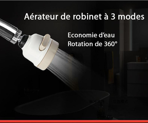 Aérateur de Robinet Orientation 360 degrés