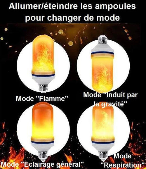 Ampoule LED Effet de Flamme Halloween