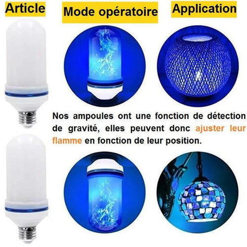 Ampoule LED Effet de Flamme Halloween