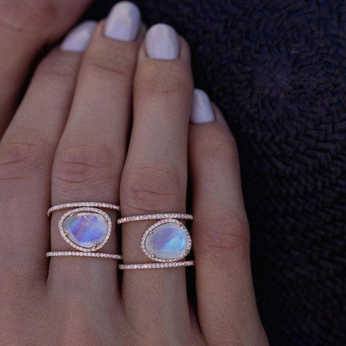 Bague De Guérison Naturelle En Pierre De Lune