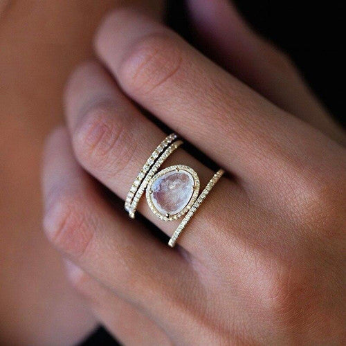 Bague De Guérison Naturelle En Pierre De Lune