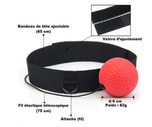 Balle pour la boxe testeuse de réflexe