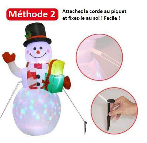 Bonhomme De Neige Gonflable Lumineux