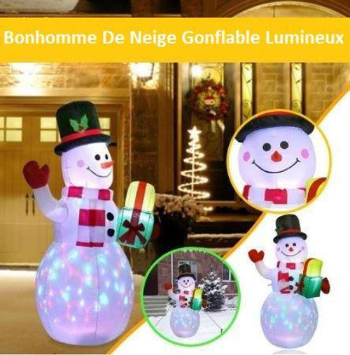 Bonhomme De Neige Gonflable Lumineux