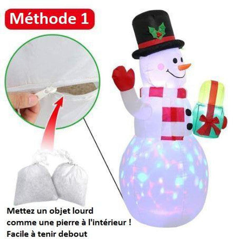 Bonhomme De Neige Gonflable Lumineux