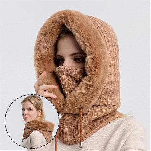 Bonnet Coupe-vent Chaud En Tricot Pour l'Hiver