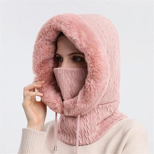 Bonnet Coupe-vent Chaud En Tricot Pour l'Hiver