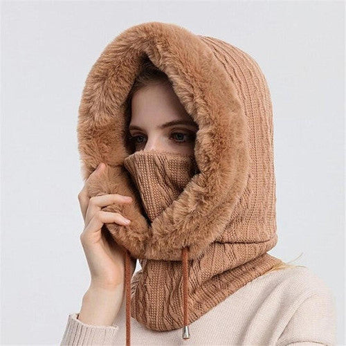Bonnet Coupe-vent Chaud En Tricot Pour l'Hiver