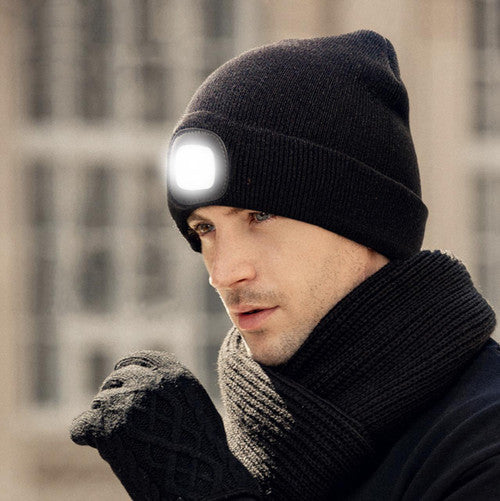 Bonnet En Laine Avec Lampe LED