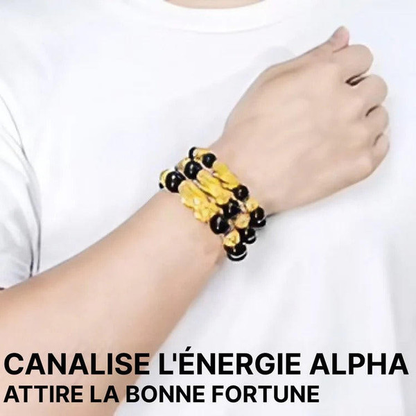 Bracelet Feng Shui En Obsidienne Noire