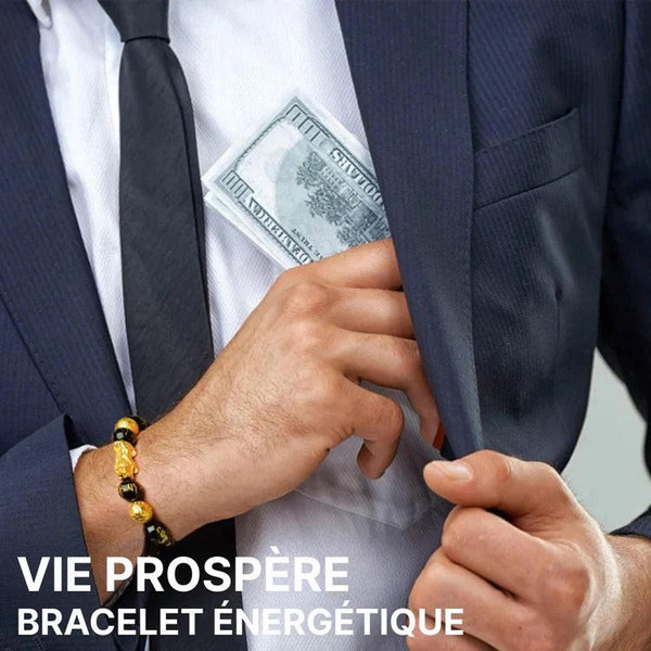 Bracelet Feng Shui En Obsidienne Noire