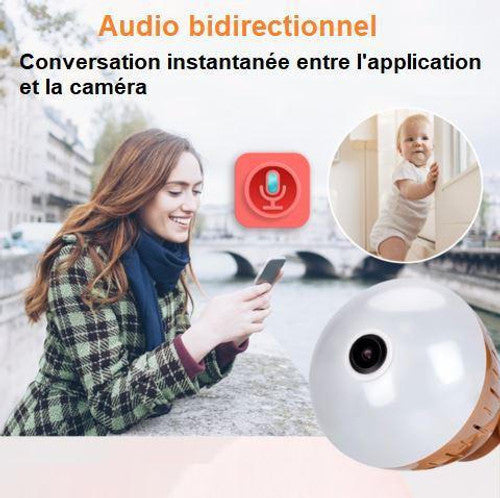 Caméra De Surveillance Ampoule IP Wifi