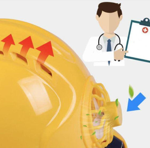 Casque de chantier résistant ventilateur à énergie solaire