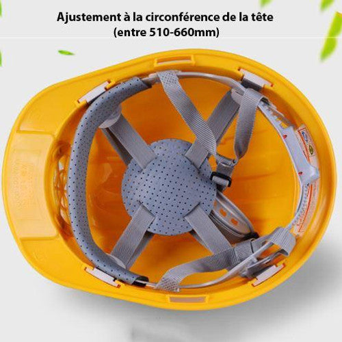 Casque de chantier résistant ventilateur à énergie solaire