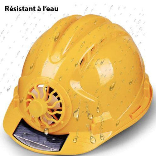 Casque de chantier résistant ventilateur à énergie solaire
