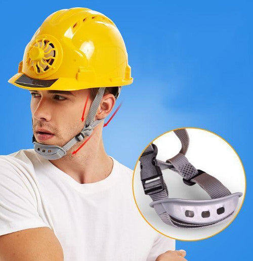 Casque de chantier résistant ventilateur à énergie solaire