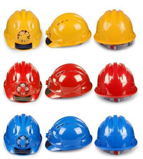 Casque de chantier résistant ventilateur à énergie solaire