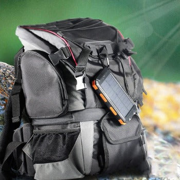 Chargeur de Batterie Solaire 20000mAh – Double USB Étanche Antichoc et Lumière LED