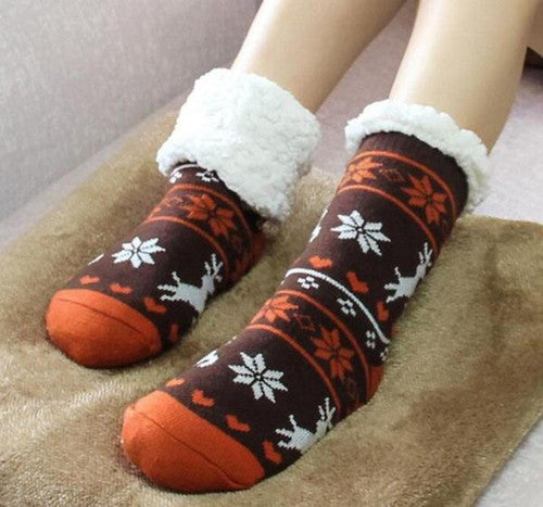 Chaussettes d'Intérieur En Laine Polaire Extra Chaude