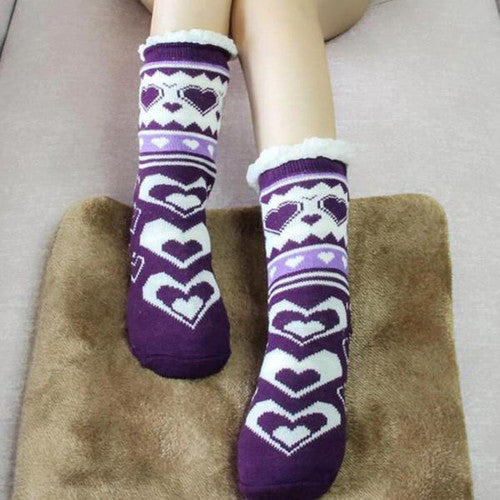 Chaussettes d'Intérieur En Laine Polaire Extra Chaude