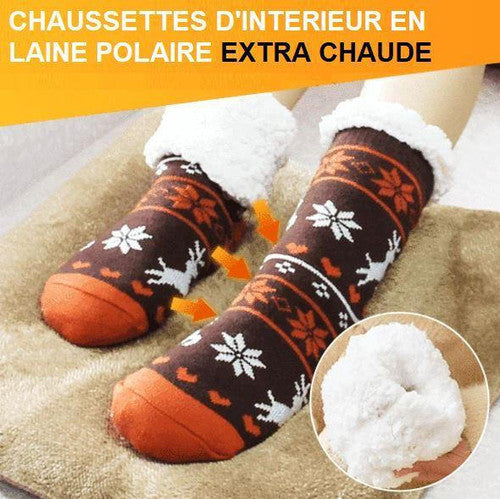 Chaussettes d'Intérieur En Laine Polaire Extra Chaude