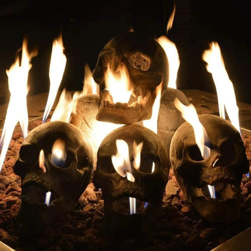 Crâne en Feu Pour Halloween