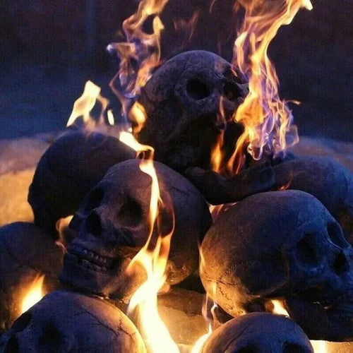 Crâne en Feu Pour Halloween