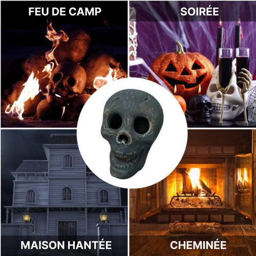 Crâne en Feu Pour Halloween