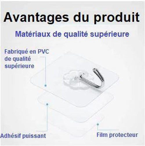 Crochets Adhésifs Sans Couture (lot de 24)