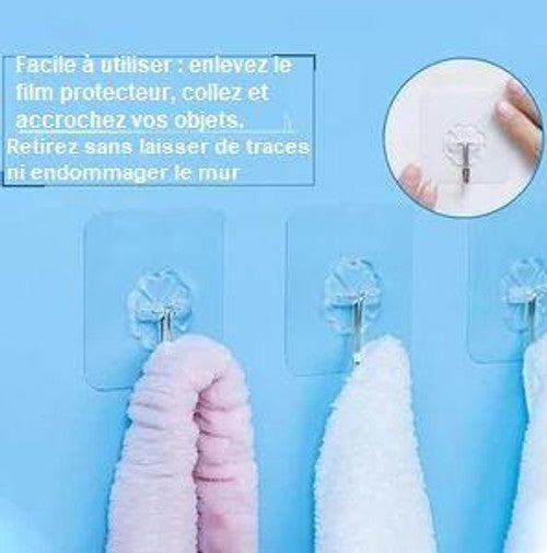 Crochets Adhésifs Sans Couture (lot de 24)