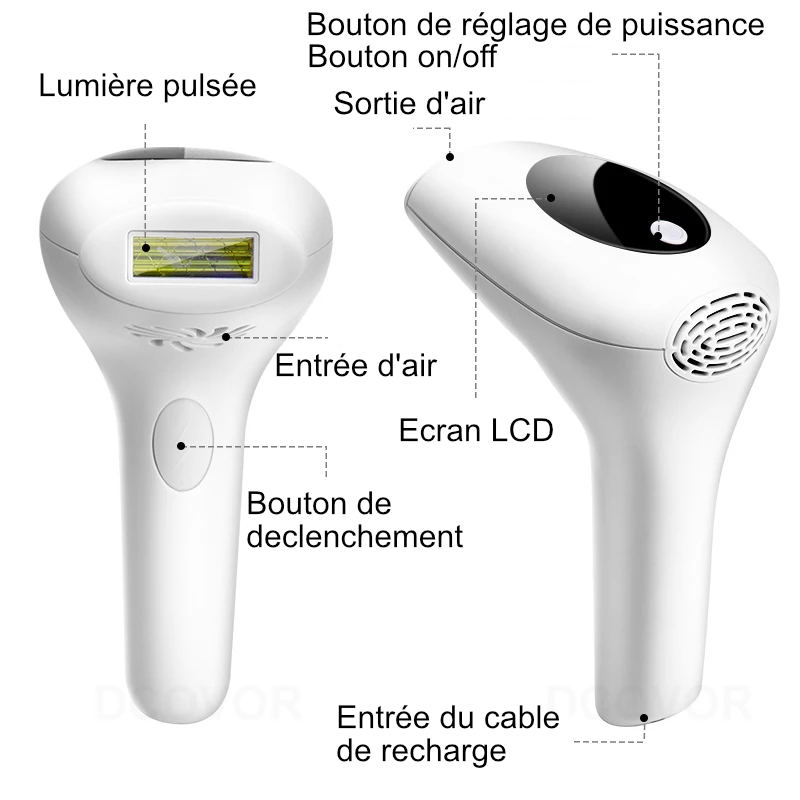 Epilateur Laser IPL Visage/Corps/Maillot/Aisselles