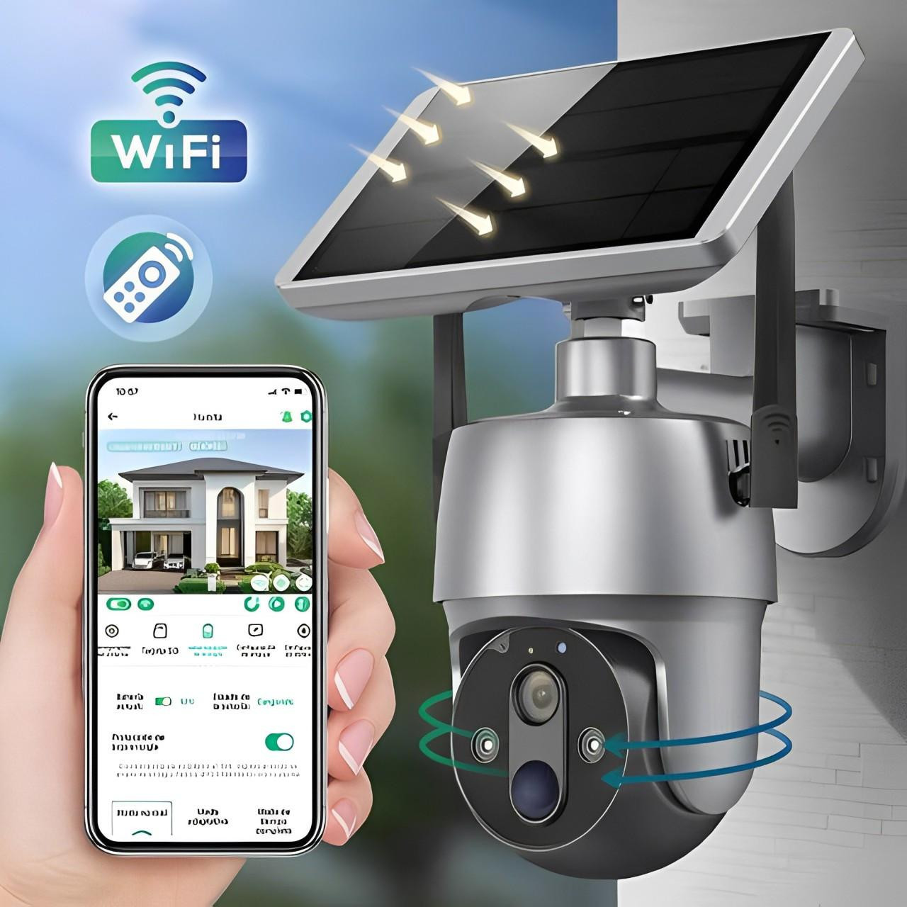 Caméra De Surveillance Solaire Extérieure Autonome