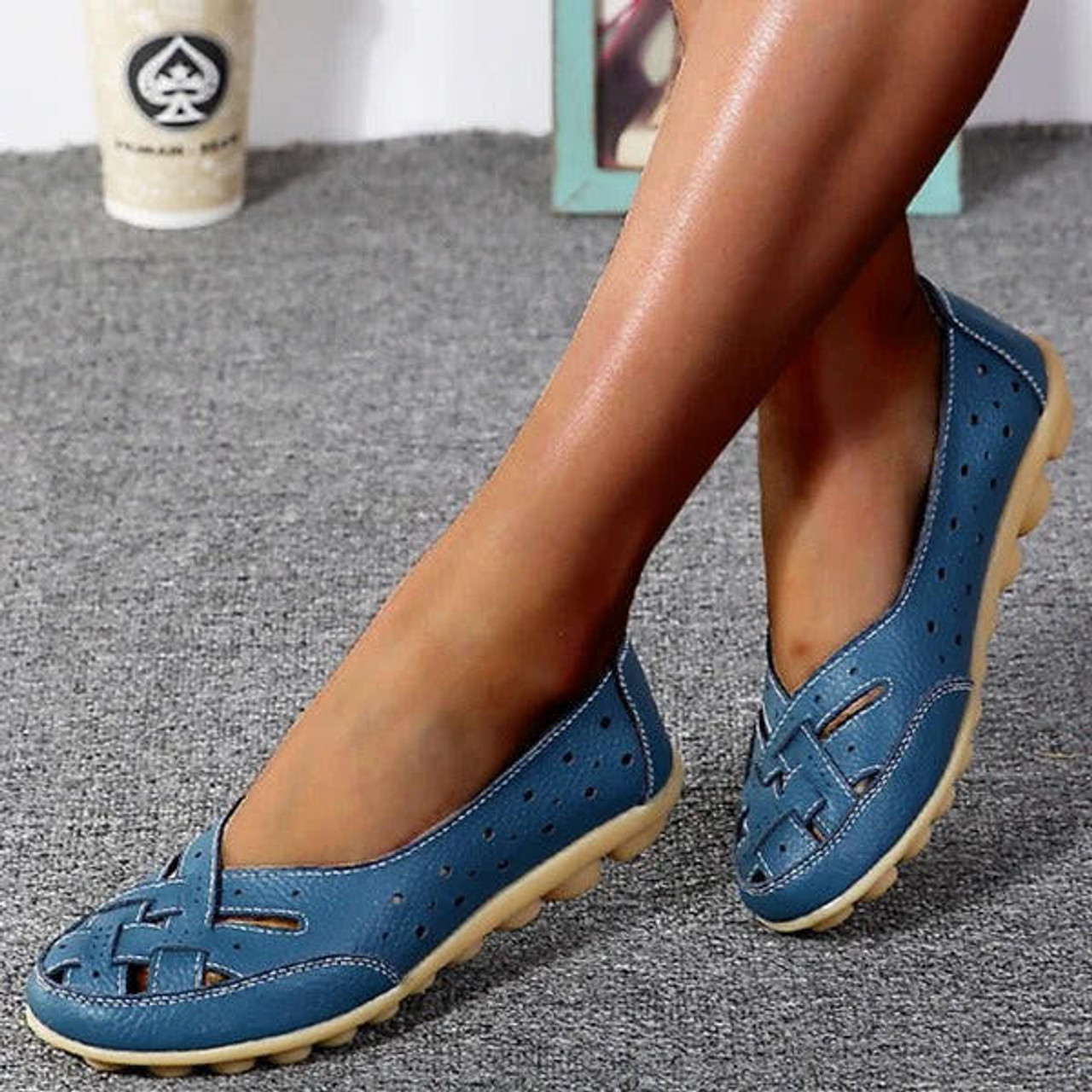 Ballerines En Cuir Confortables