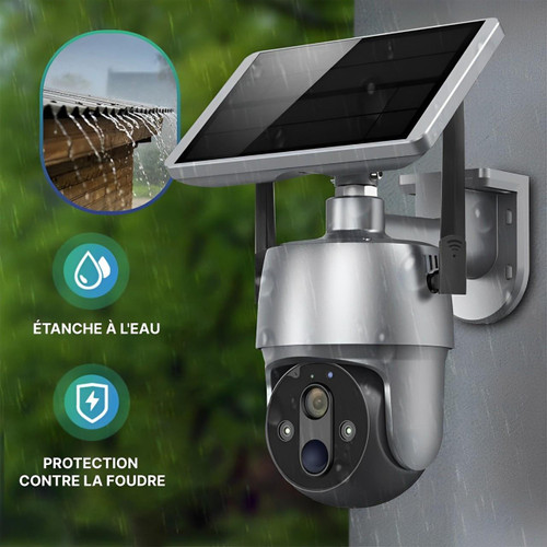 Caméra De Surveillance Solaire Extérieure Autonome