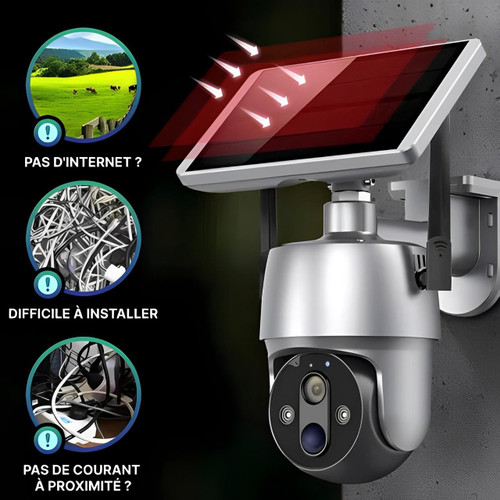 Caméra De Surveillance Solaire Extérieure Autonome
