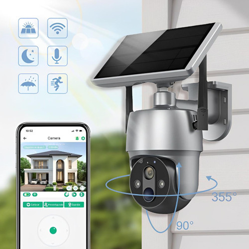 Caméra De Surveillance Solaire Extérieure Autonome