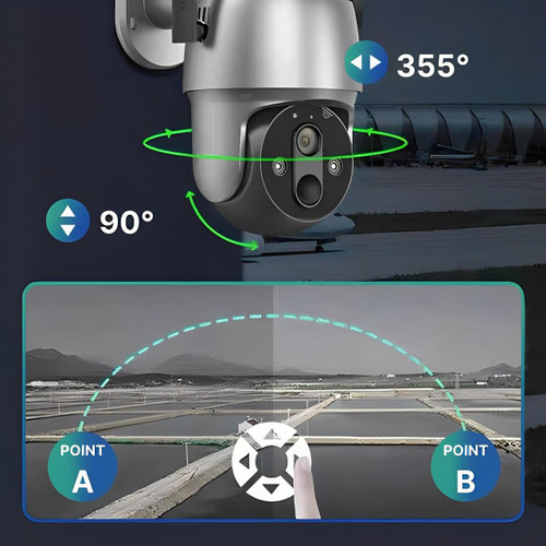 Caméra De Surveillance Solaire Extérieure Autonome