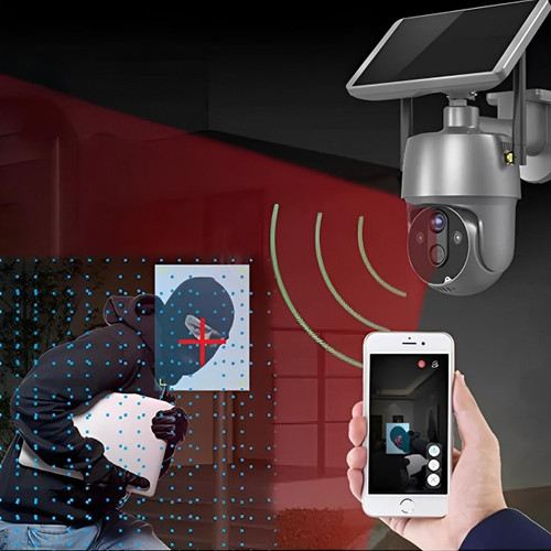 Caméra De Surveillance Solaire Extérieure Autonome