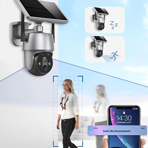 Caméra De Surveillance Solaire Extérieure Autonome