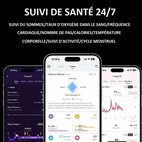 Bague Connectée - Suivi De Santé Et De Sommeil