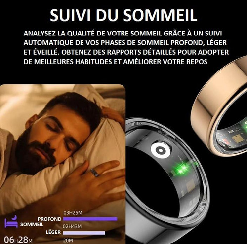 Bague Connectée - Suivi De Santé Et De Sommeil