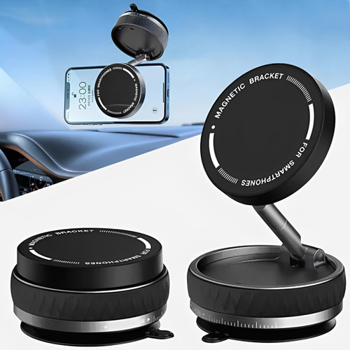 Support Magnétique Téléphone Voiture Avec Ventouse