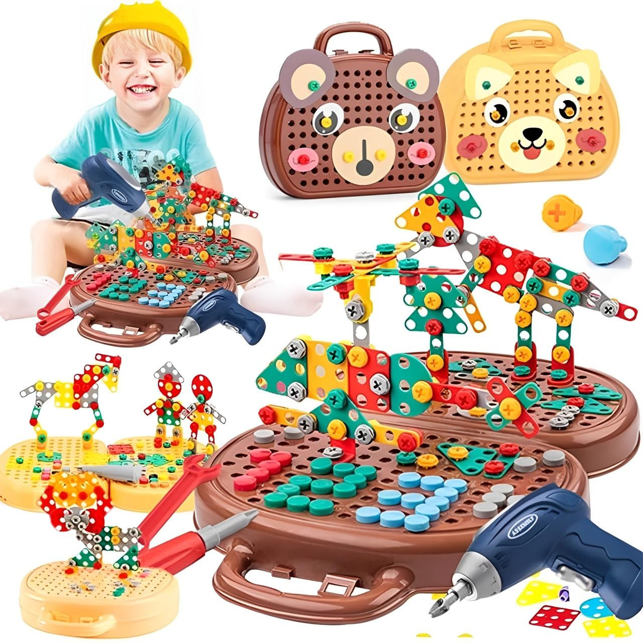 Jouet Boite à Outils Avec Perceuse Visseuse Pour Enfant