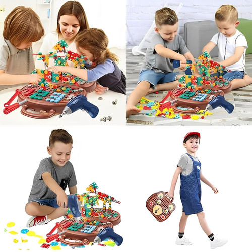 Jouet Boite à Outils Avec Perceuse Visseuse Pour Enfant
