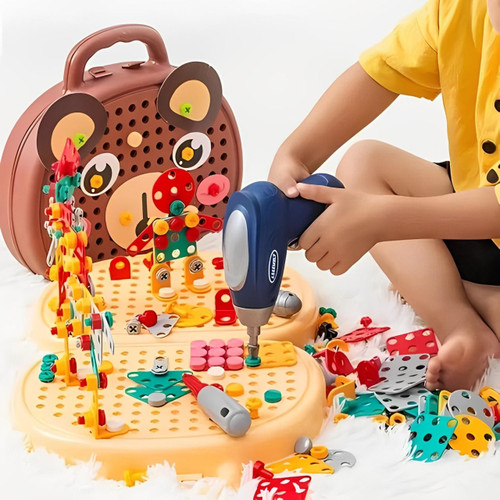 Jouet Boite à Outils Avec Perceuse Visseuse Pour Enfant
