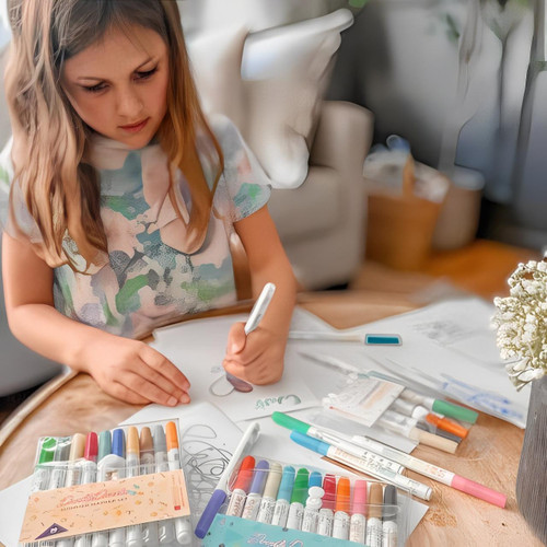 Stylos Double Ligne (Lot de 8 ou 12)